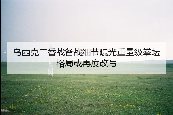 乌西克二番战备战细节曝光重量级拳坛格局或再度改写